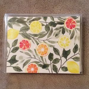 Tuscany Lemons Paper Source Note Card Set of 10NWT